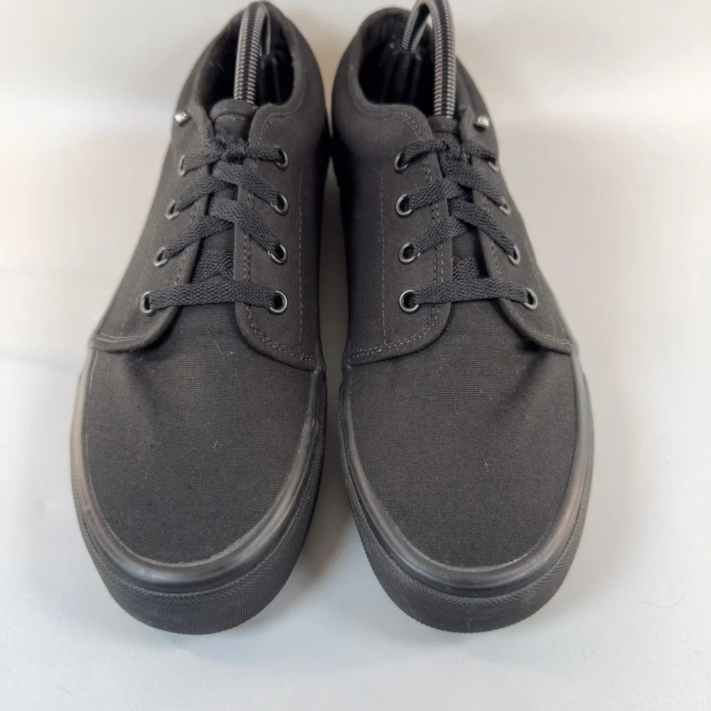 Vans‎ U 106 Vulcanized Mens 10 Skate Shoes Triple Black Lace Up Low Sneakers
